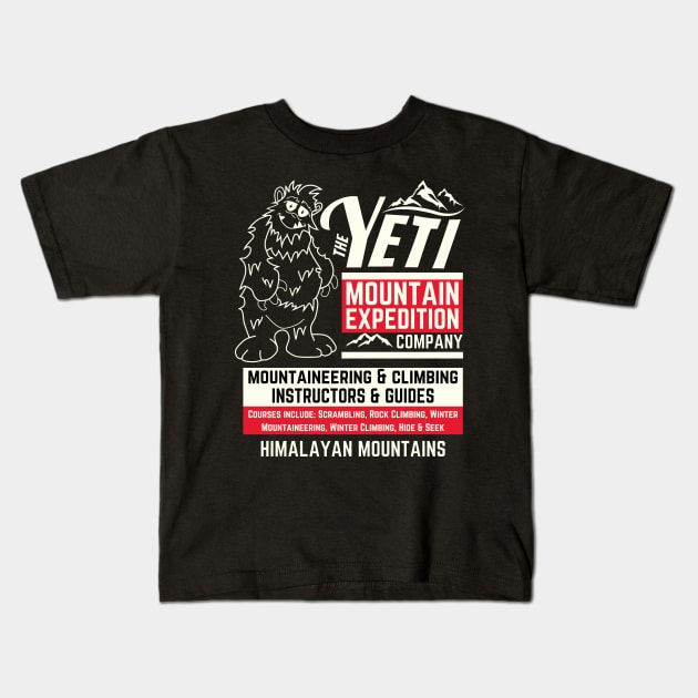 Yeti Mountain Expedition - Find a Yeti Kids T-Shirt by Ashley-Bee